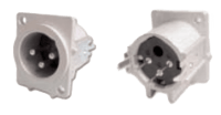 ITT Cannon Male and Female PCB Metal Flange Mount Receptacle, XLM